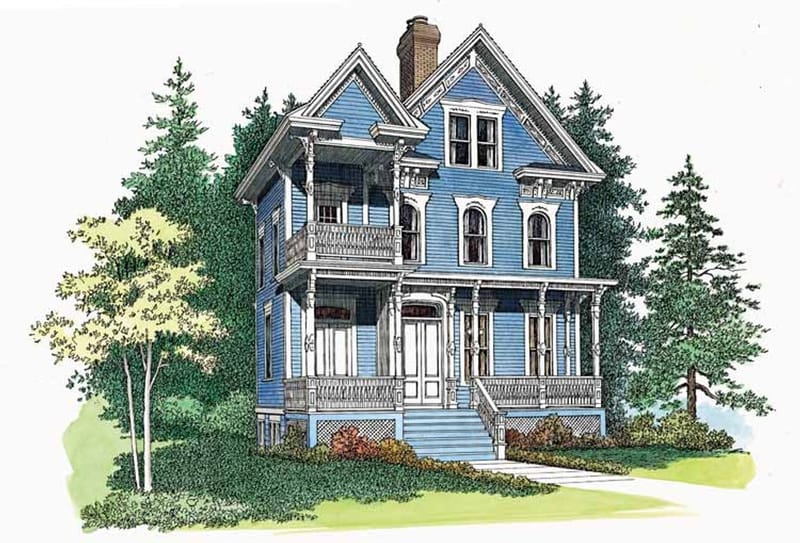 queen anne victorian house plans 1