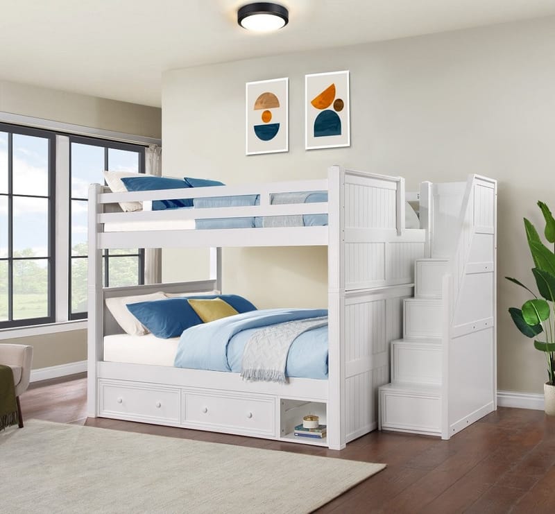 queen bunk bed with stairs 1
