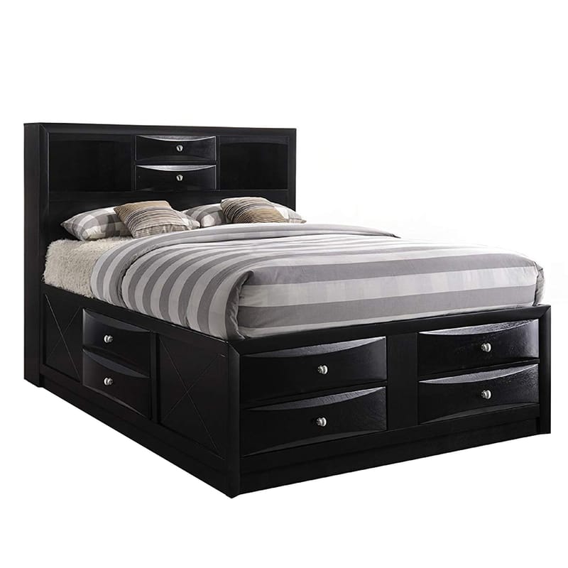 queen size bed with storage drawers 1