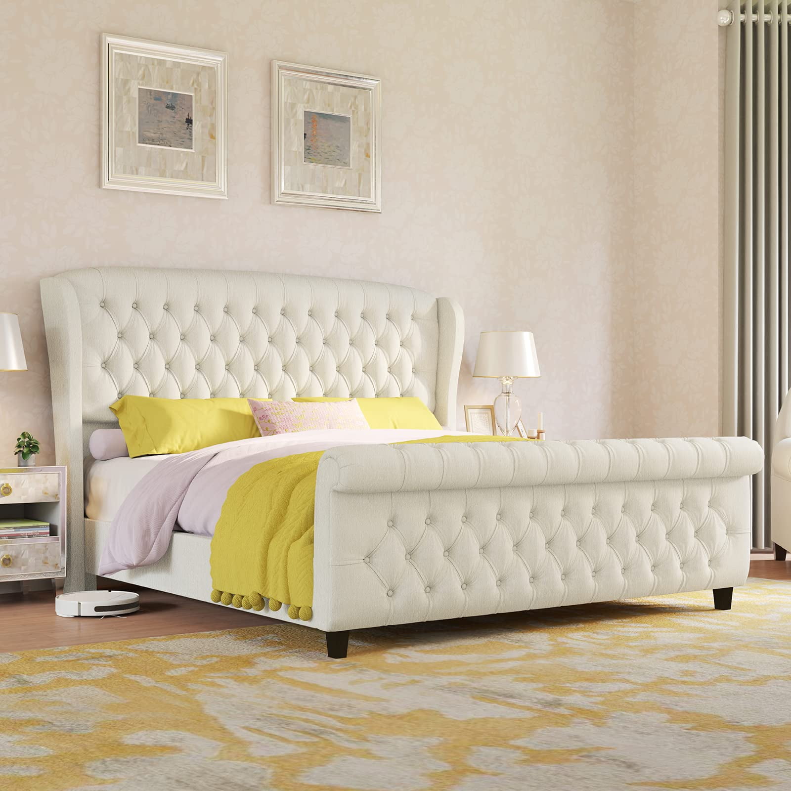 queen size sleigh bed frame 4