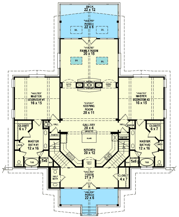 ranch floor plans with 2 master suites 2