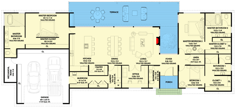 ranch floor plans with two master suites 5