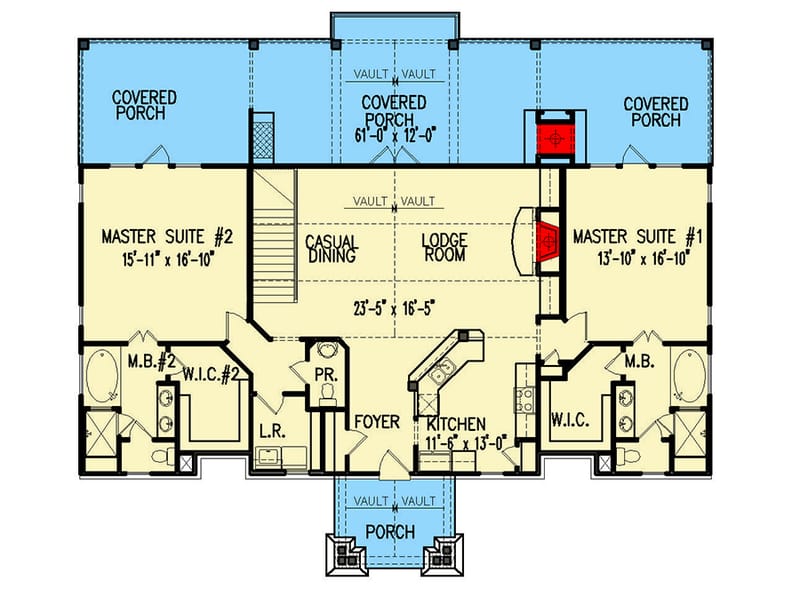 ranch floor plans with two master suites 4