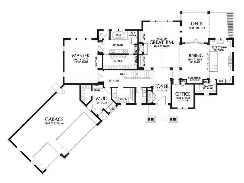 ranch home plans with basement 4