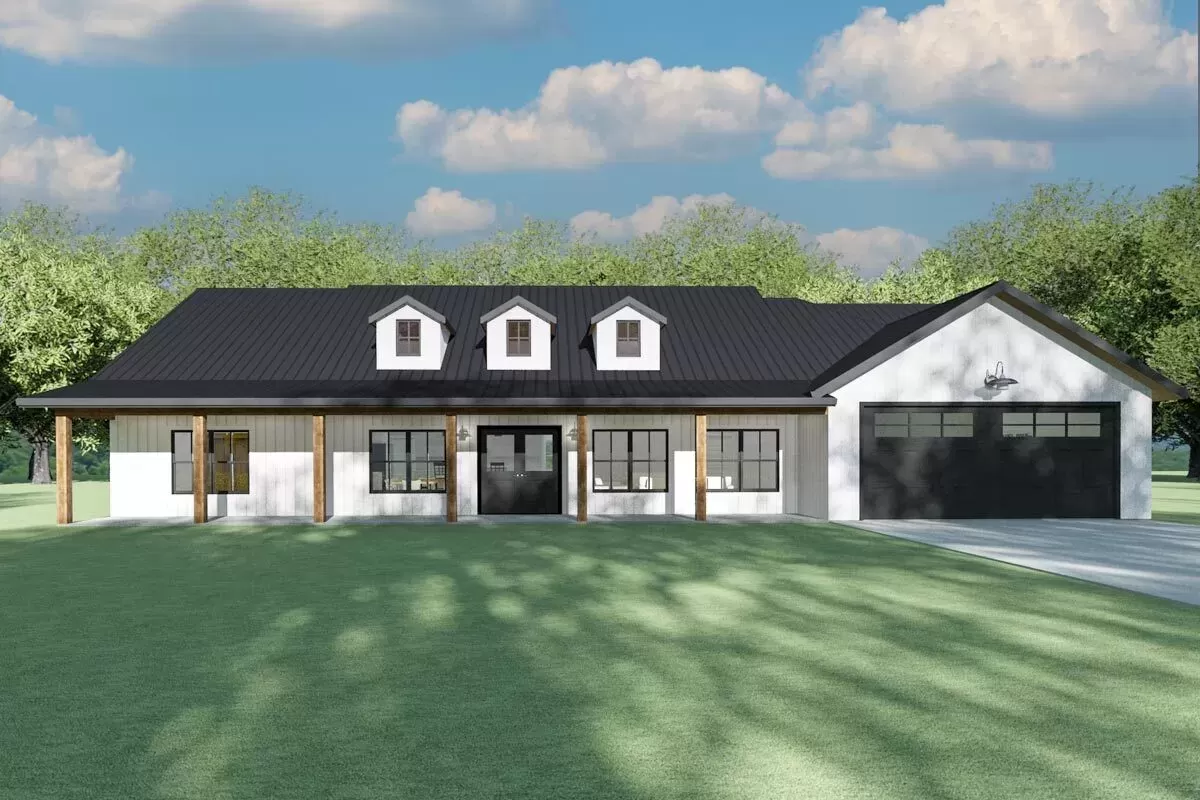 ranch home plans with front porch 4