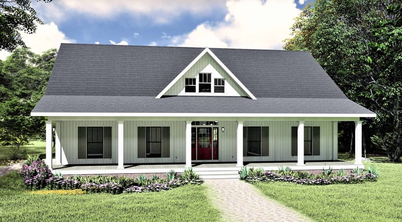 ranch home plans with front porch 5