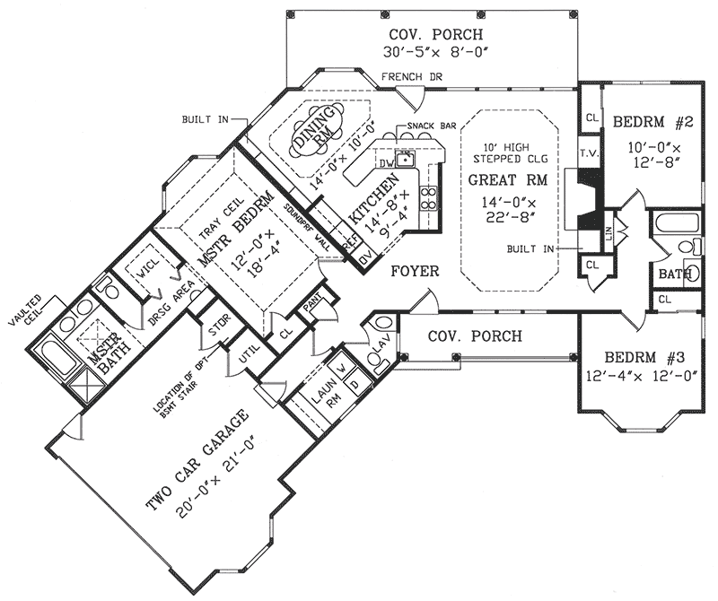 ranch home plans with open floor plan 3