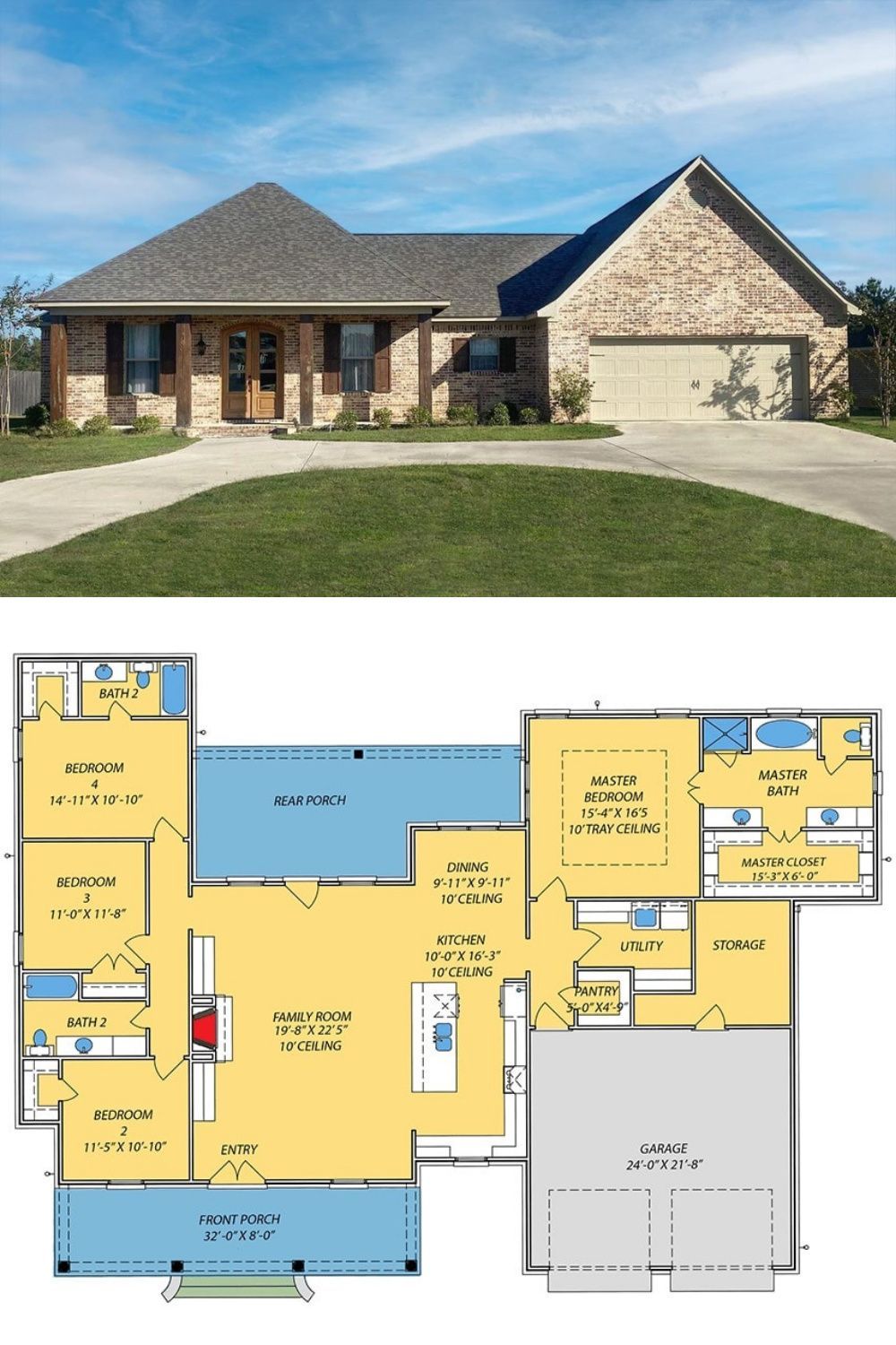 ranch home plans with open floor plan 4