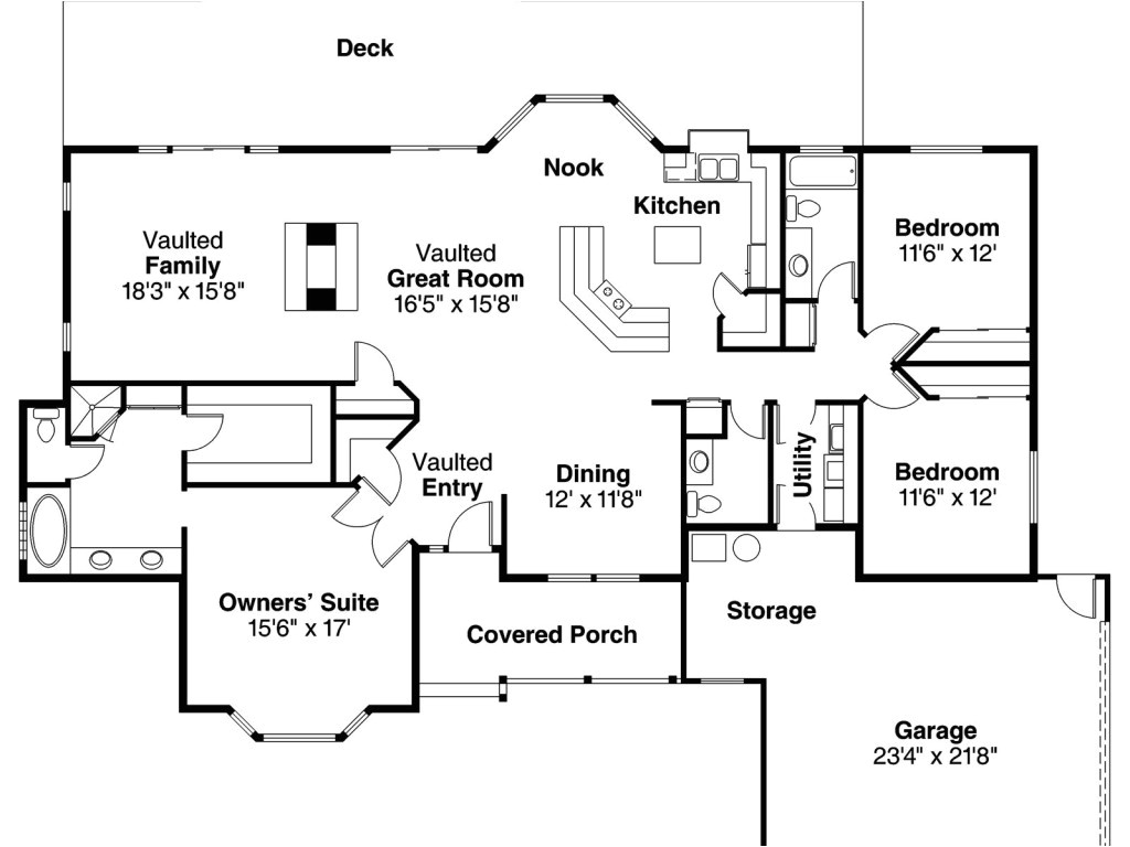 ranch house floor plans with basement 3