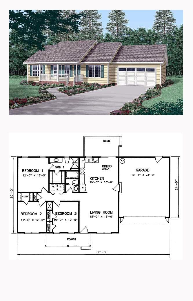 ranch house plans 1200 sq ft 2