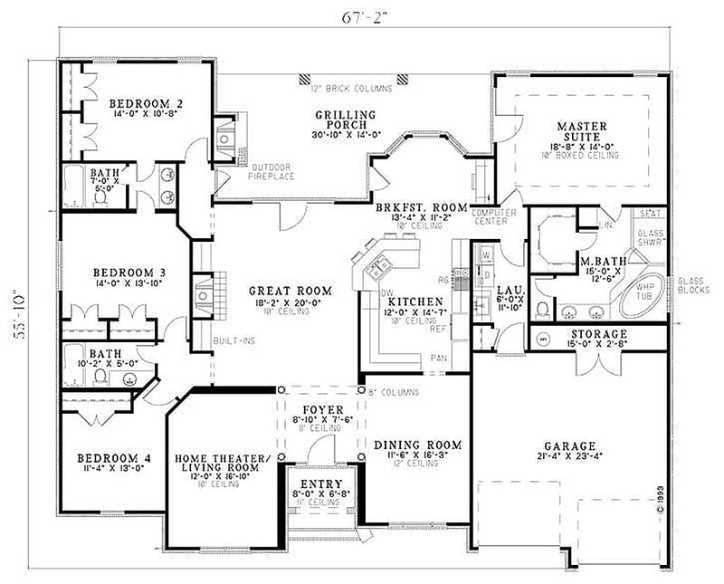 ranch house plans 3000 square feet 3