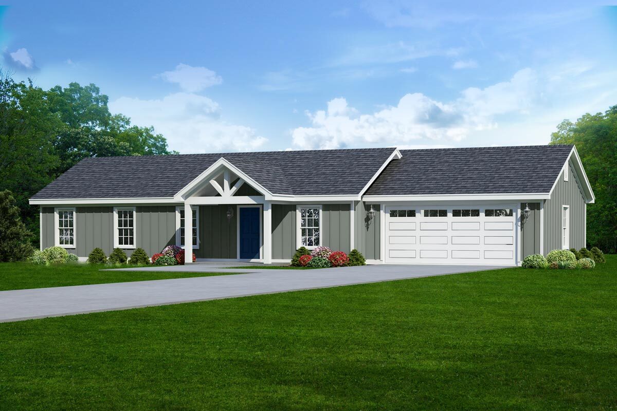 ranch house plans with garage 3