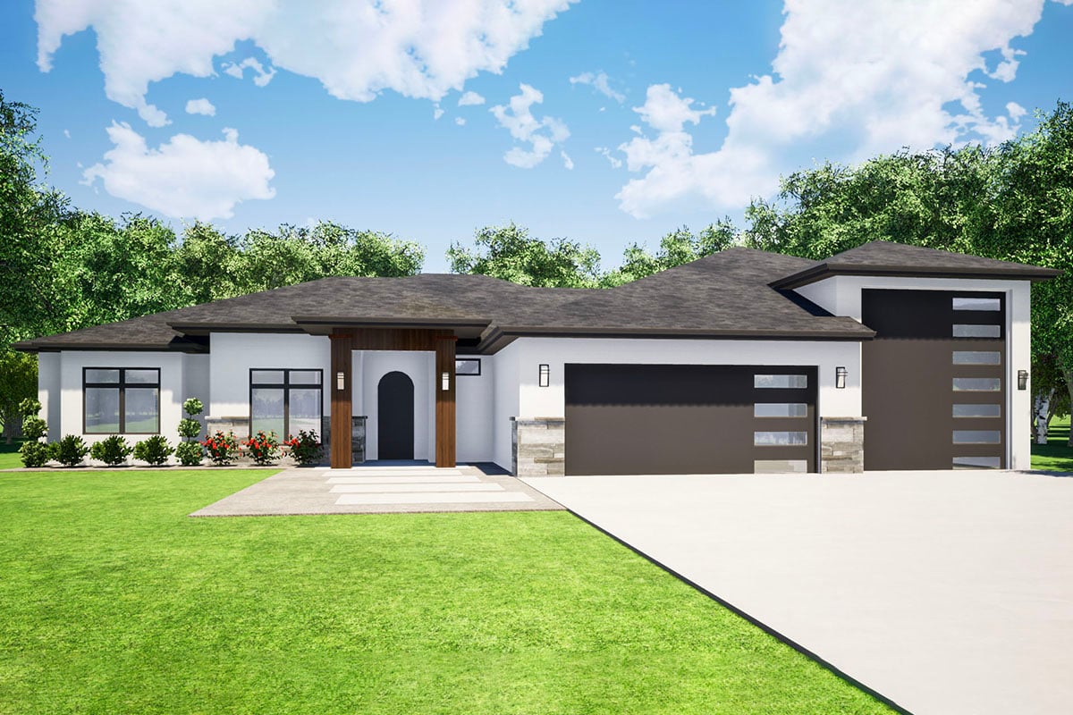 ranch house plans with garage 4