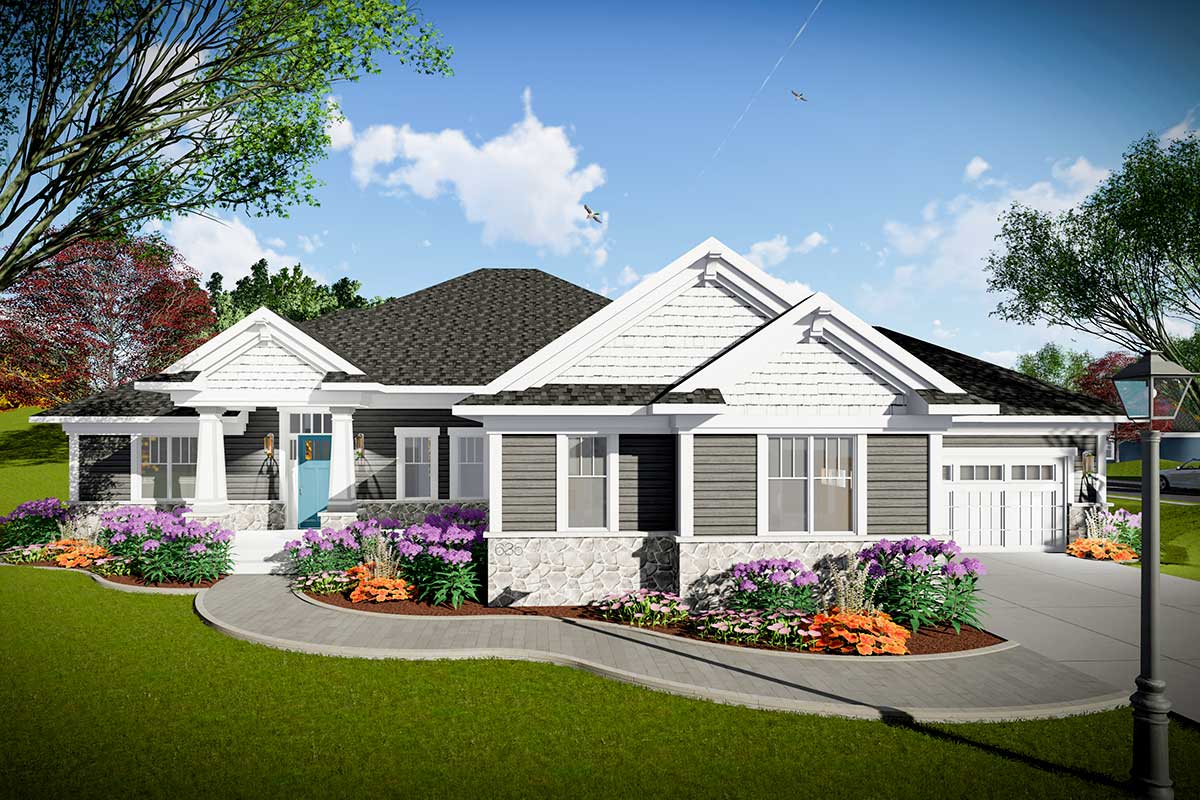 ranch house plans with garage 3