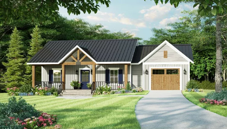 ranch house plans with garage 4