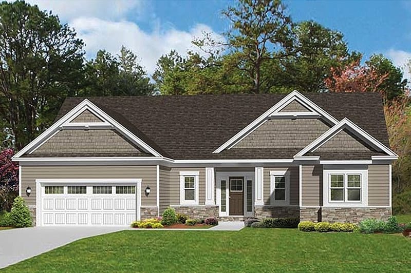 ranch house plans with garage 2