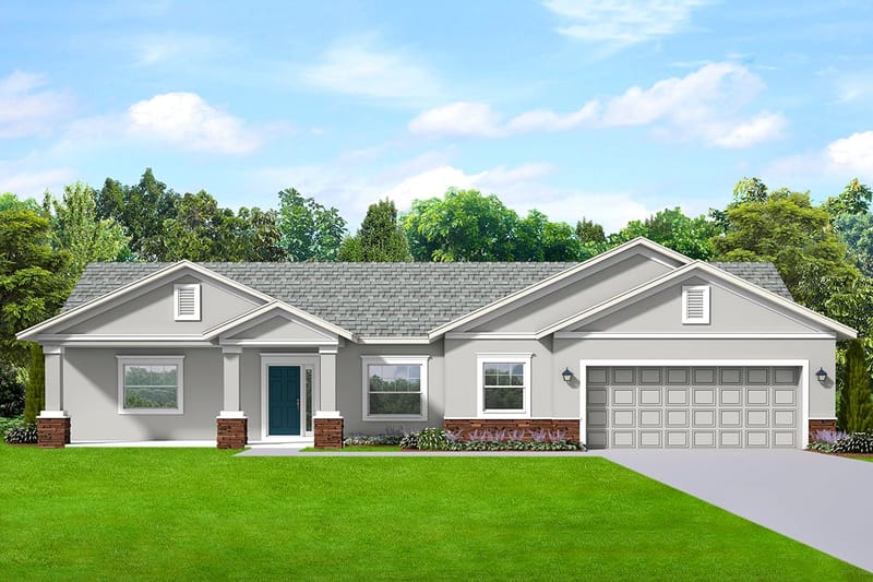 ranch house plans with garage 3