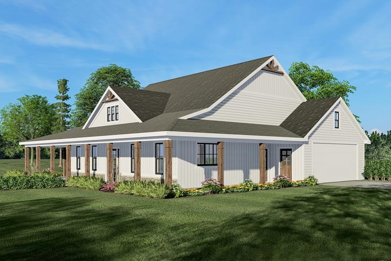 ranch house with wrap around porch 2