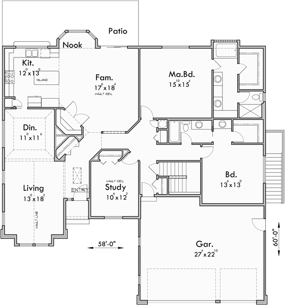 ranch style floor plans with basement 5