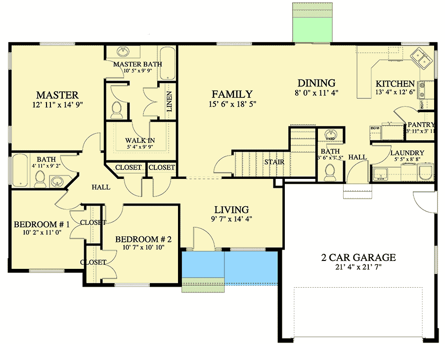 ranch style home floor plans with basement 3