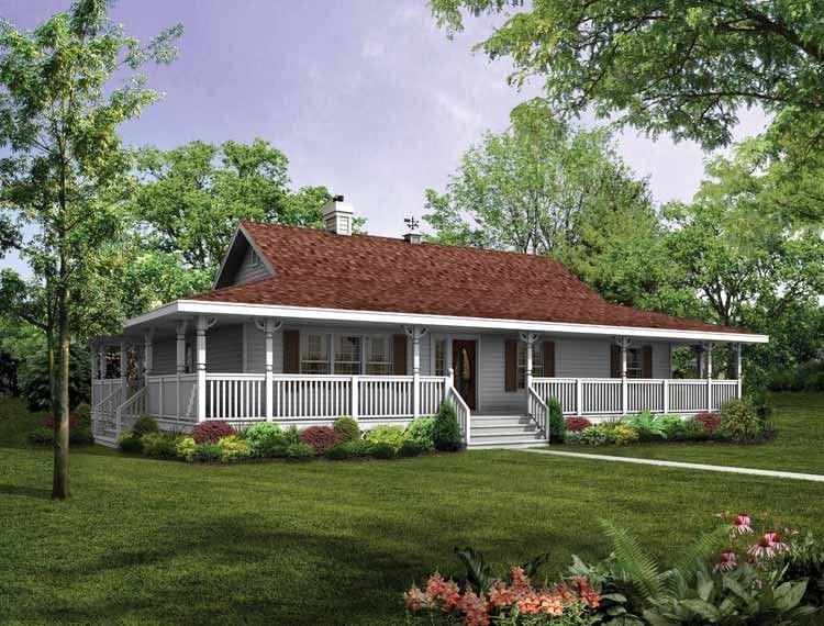 ranch style home wrap around porch 5