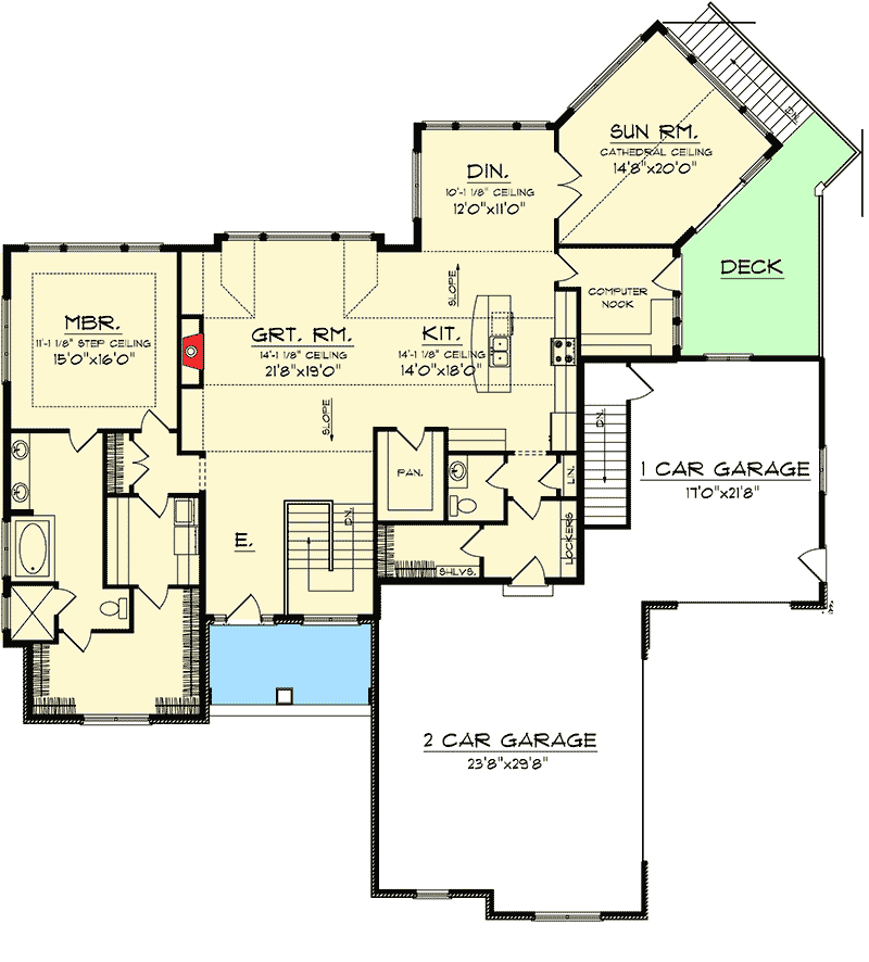 ranch style house plans with basement 3