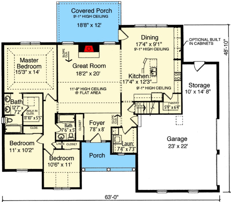 ranch style house plans with walkout basement 2