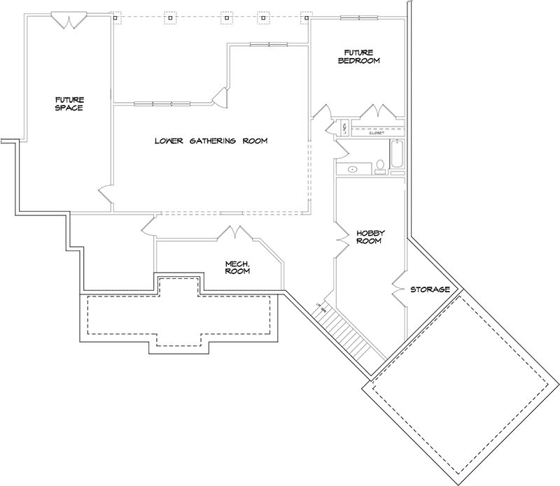 ranch style house plans with walkout basement 3