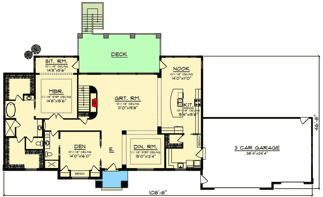 ranch style house plans with walkout basement 5
