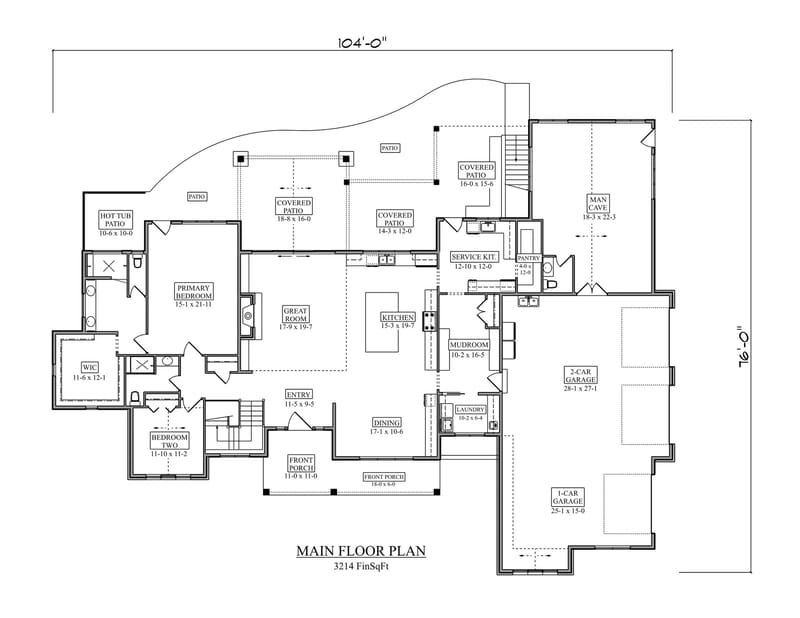 ranch style house plans with walkout basement 4