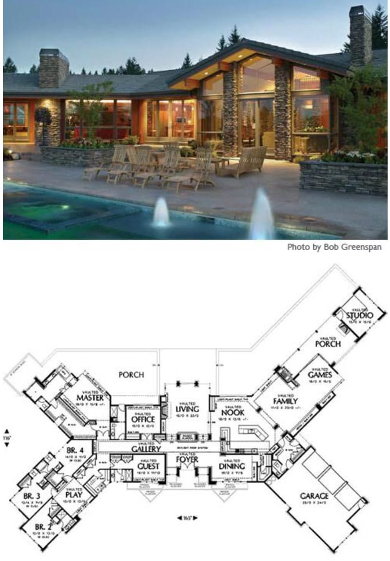 ranch style open floor house plans 3