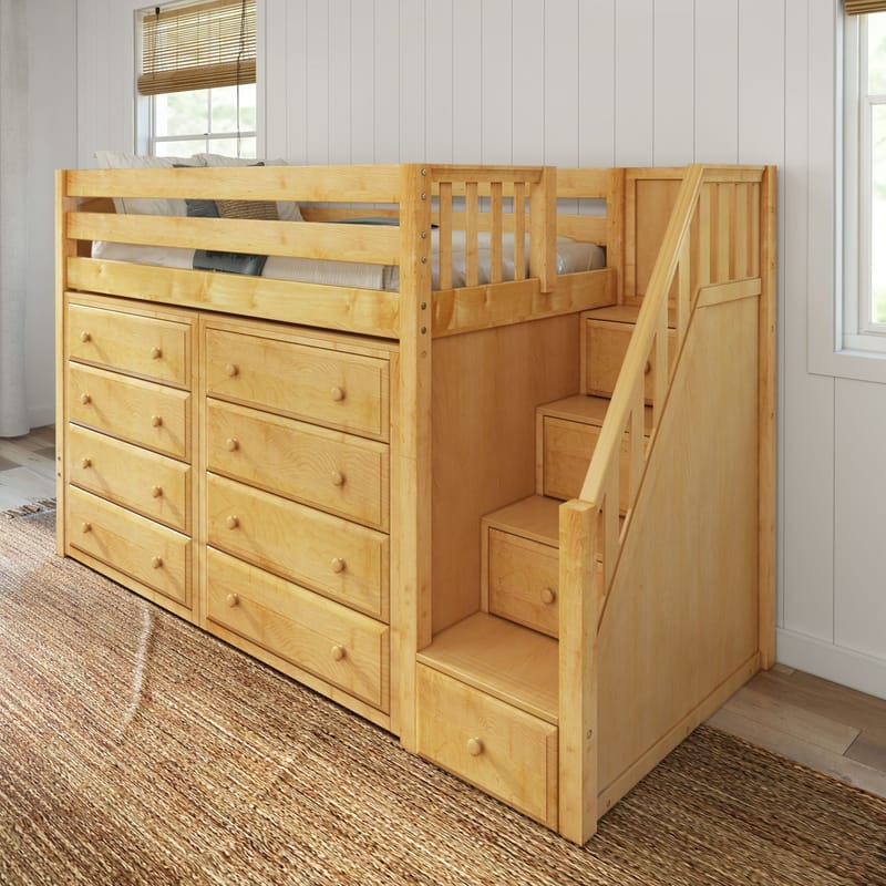Reimagining Small Spaces The Genius of Twin Loft Beds with Integrated Steps 4