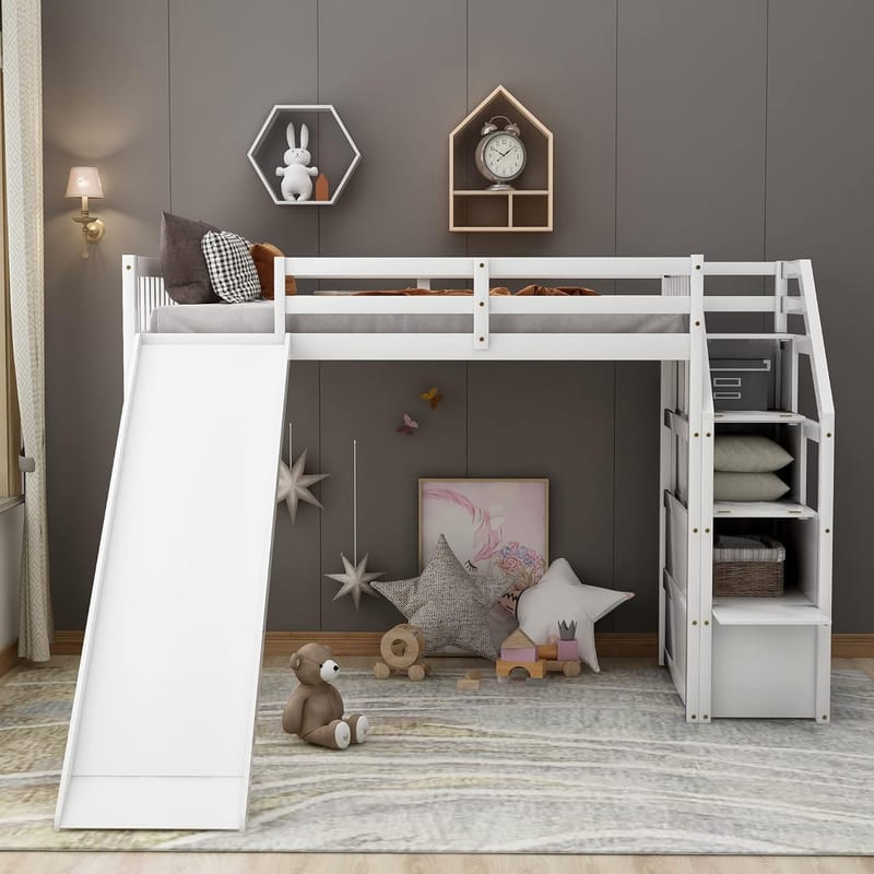 Reimagining Small Spaces The Genius of Twin Loft Beds with Integrated Steps 5