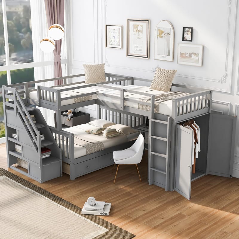 Reimagining Small Spaces The Rise of Adult Bunk Beds with Stairs 3