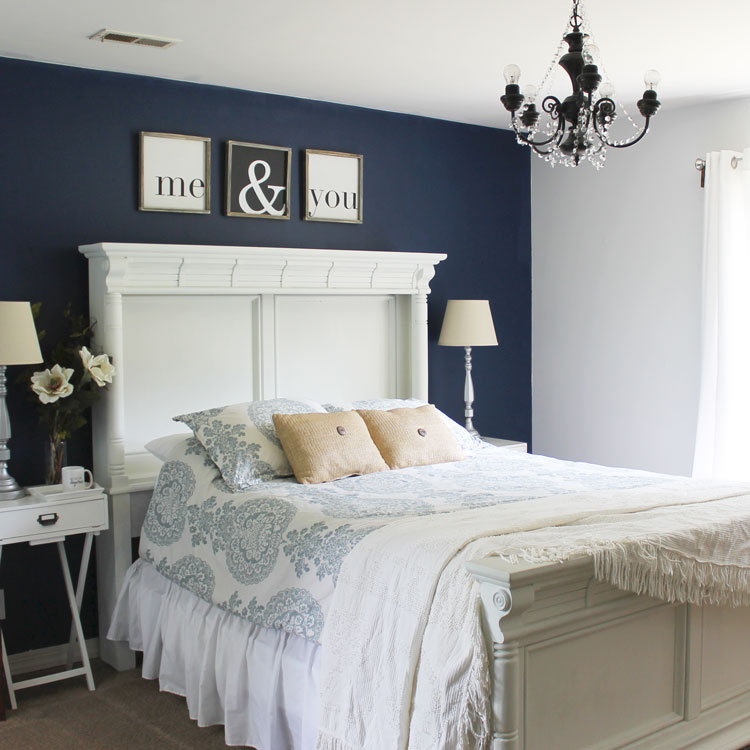 romantic cozy navy blue bedroom 5