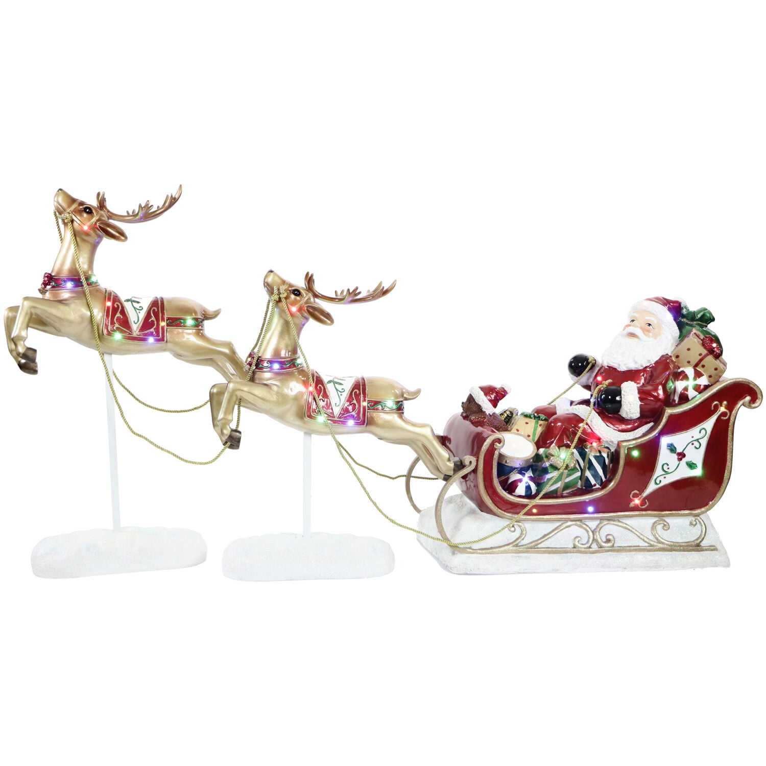 santa sleigh reindeer outdoor decoration 5