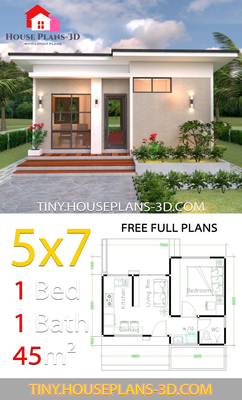 simple 1 bedroom house plans 3