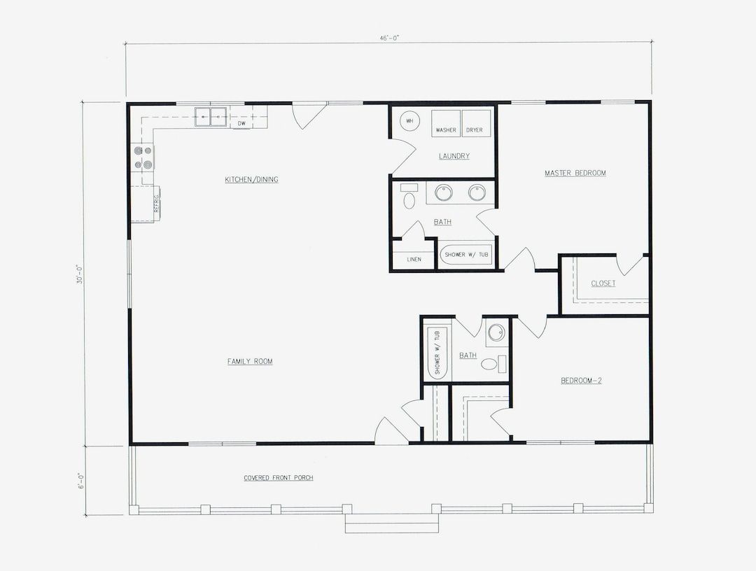 simple 2 bed 2 bath house plans 4