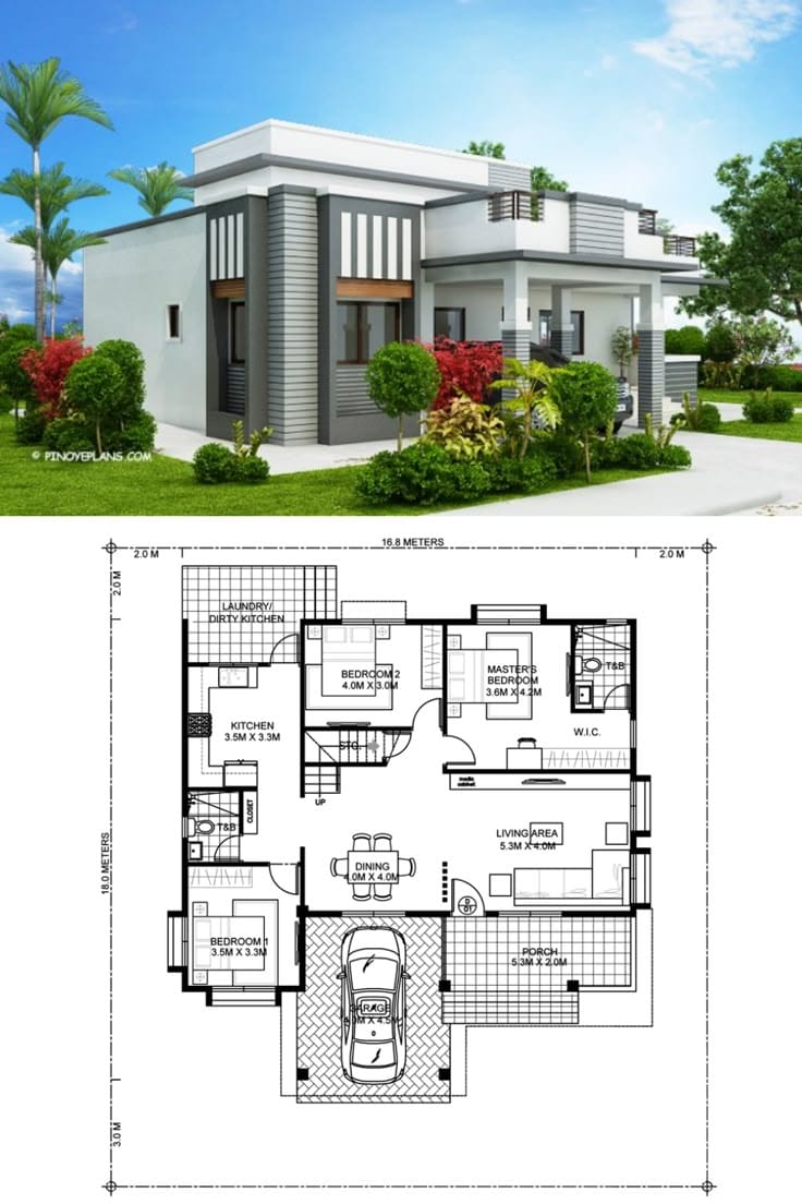 simple 4 bedroom house designs 5