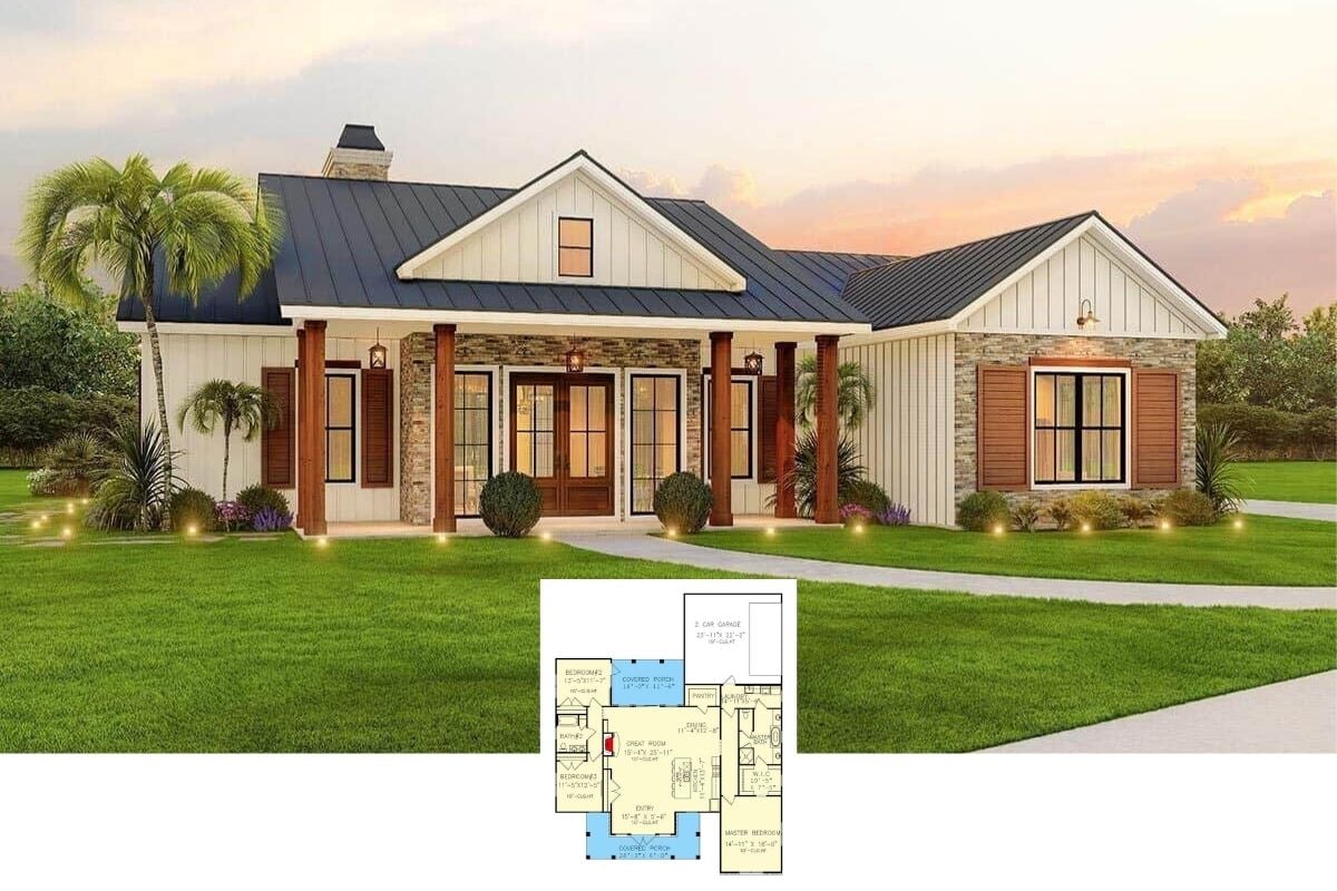 single floor house plans with wrap around porch 3