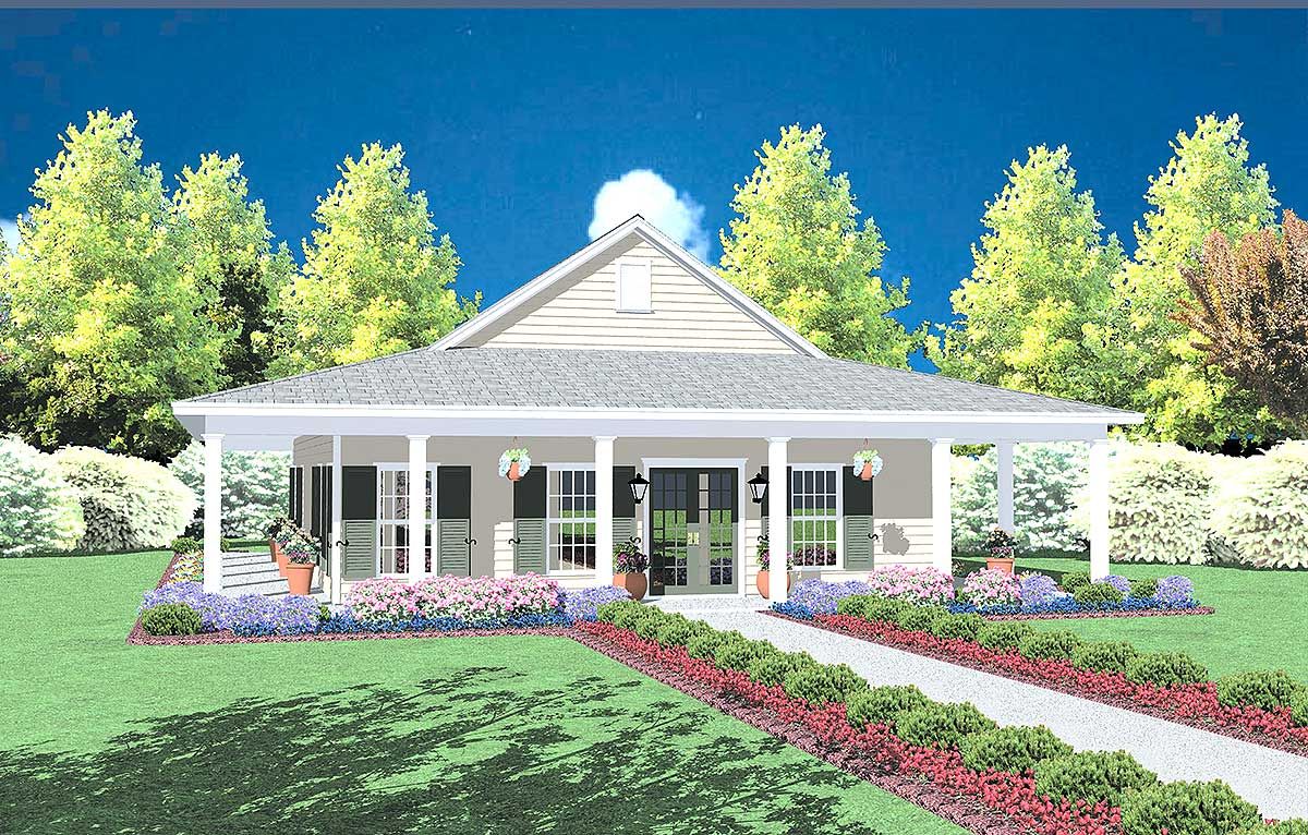 single floor house plans with wrap around porch 5