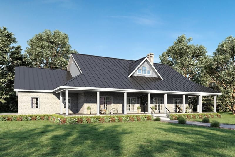 single level homes with wrap around porches 2