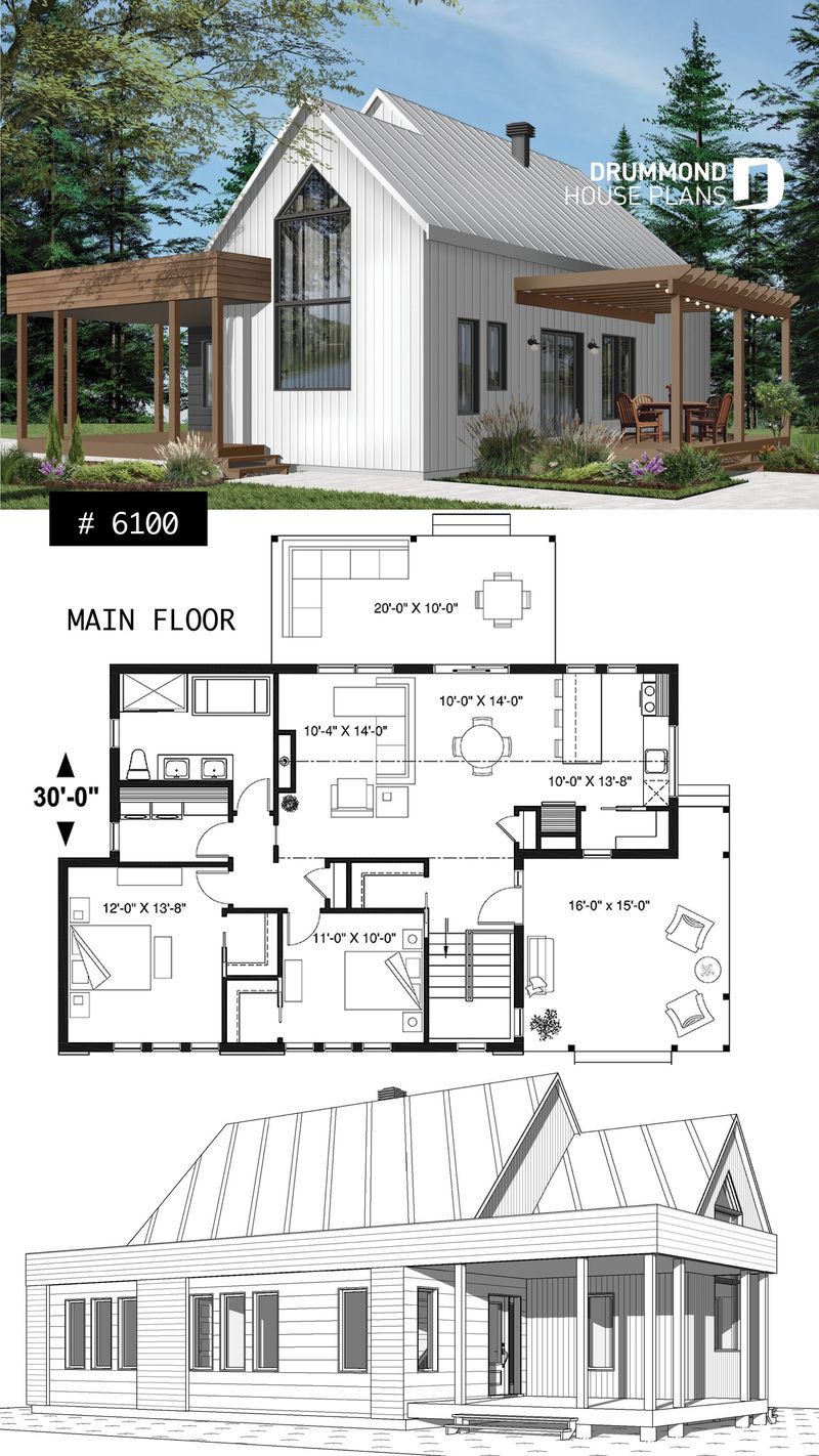 single story cabin floor plans 2