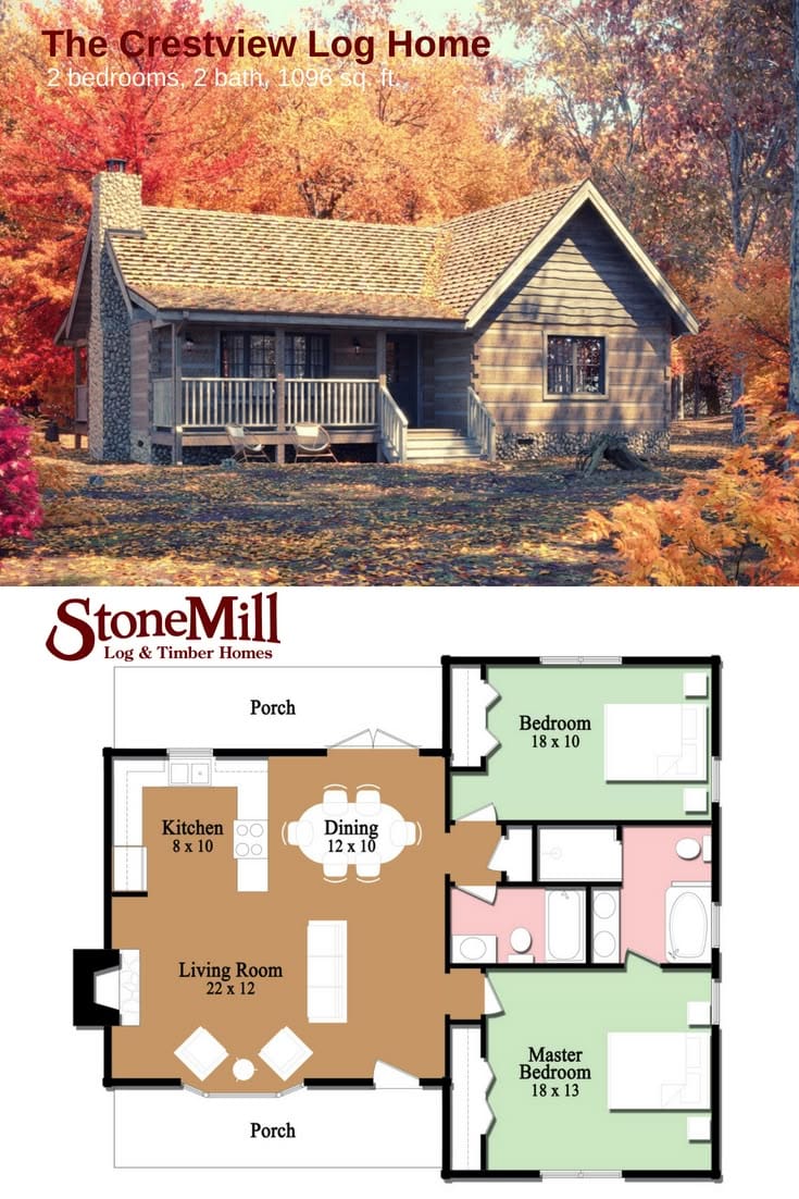 single story cabin floor plans 3