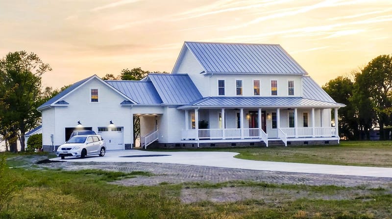 single story farm house with wrap around porch 5