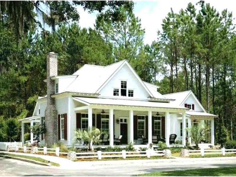 single story homes with wrap around porch 5