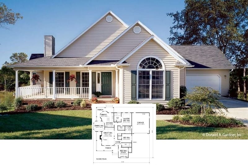 single story house plans with wrap around porch 3