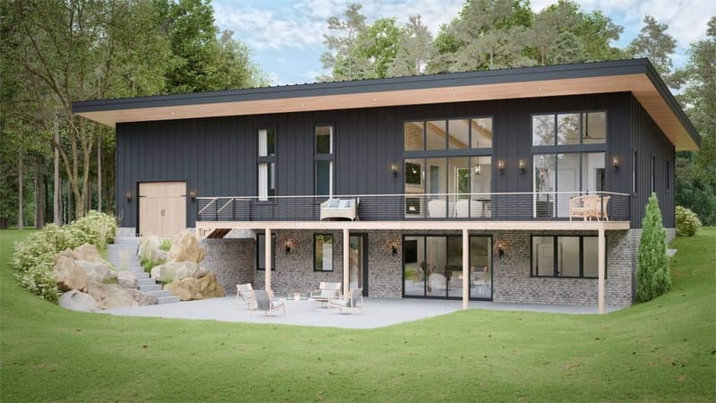 sloped lot house plans walkout basement 5