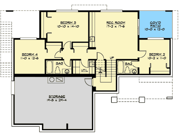 sloped lot house plans walkout basement 3