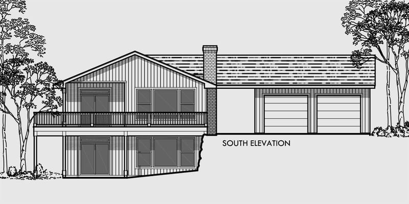 sloped lot house plans with walkout basement 3
